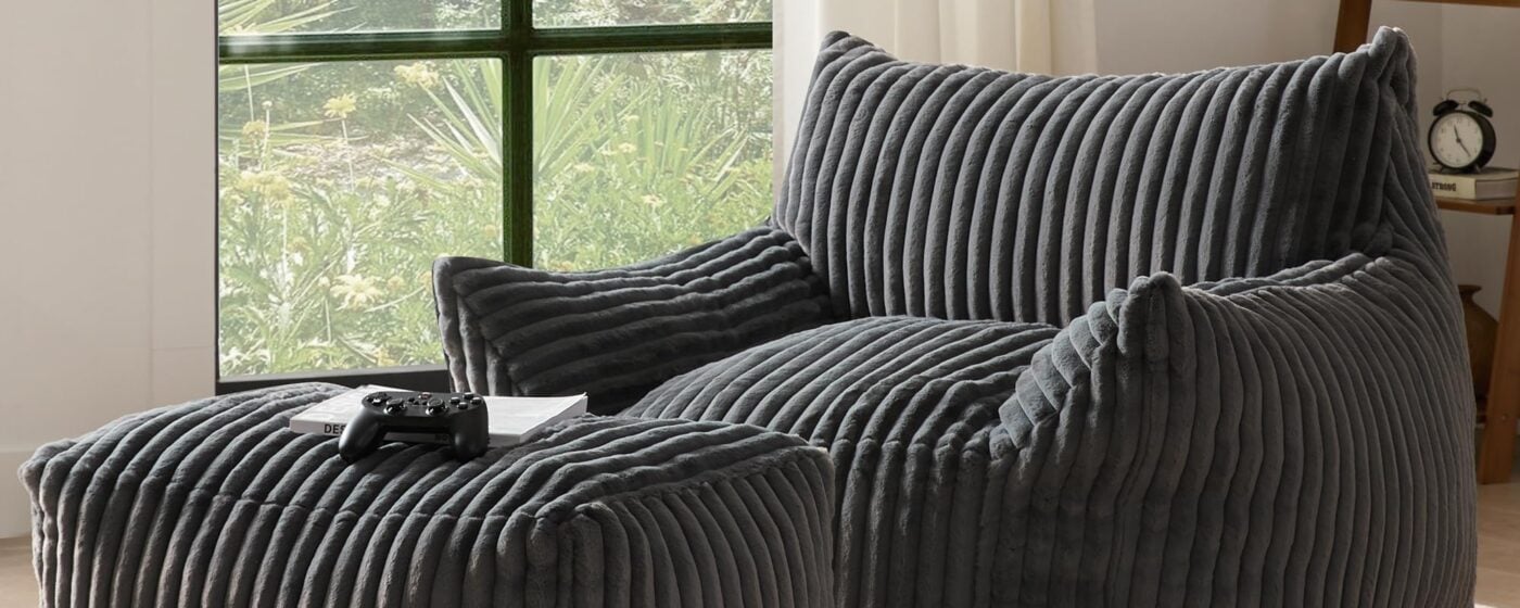 Oversized Bean Bag Chair for Living Room Furniture Bean Bag Chairs for Adults- Small Couch & Lounge Accent Chair for Living Room Chairs or Bedroom